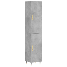 vidaXL betonszürke szerelt fa magasszekrény 34,5x34x180 cm (3198773) bútor