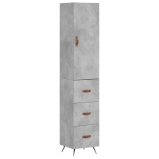 vidaXL betonszürke szerelt fa magasszekrény 34,5x34x180 cm (3198829) bútor