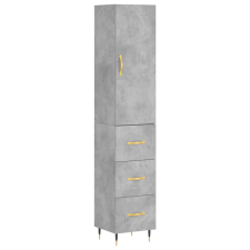 vidaXL betonszürke szerelt fa magasszekrény 34,5x34x180 cm (3198837) bútor