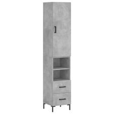 vidaXL betonszürke szerelt fa magasszekrény 34,5x34x180 cm (3198917) bútor
