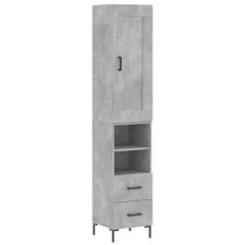 vidaXL betonszürke szerelt fa magasszekrény 34,5x34x180 cm (3200261) bútor
