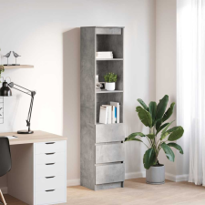 vidaXL betonszürke szerelt fa magasszekrény 37,5x35x180 cm bútor