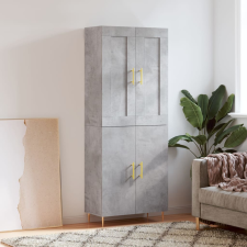 vidaXL betonszürke szerelt fa magasszekrény 69,5 x 34 x 180 cm bútor