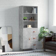 vidaXL betonszürke szerelt fa magasszekrény 69,5 x 34 x 180 cm bútor