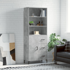 vidaXL betonszürke szerelt fa magasszekrény 69,5 x 34 x 180 cm bútor