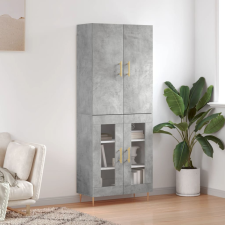 vidaXL betonszürke szerelt fa magasszekrény 69,5 x 34 x 180 cm bútor