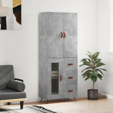 vidaXL betonszürke szerelt fa magasszekrény 69,5 x 34 x 180 cm bútor
