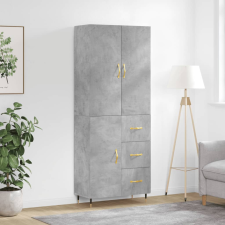 vidaXL betonszürke szerelt fa magasszekrény 69,5 x 34 x 180 cm bútor