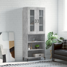 vidaXL betonszürke szerelt fa magasszekrény 69,5 x 34 x 180 cm bútor