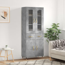 vidaXL betonszürke szerelt fa magasszekrény 69,5 x 34 x 180 cm bútor