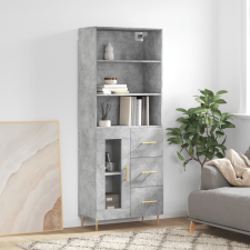 vidaXL betonszürke szerelt fa magasszekrény 69,5 x 34 x 180 cm bútor