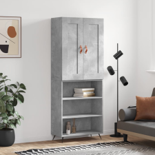 vidaXL betonszürke szerelt fa magasszekrény 69,5 x 34 x 180 cm bútor