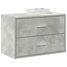 vidaXL betonszürke szerelt fa szekrény 2 fiókkal 60 x 31 x 40 cm bútor