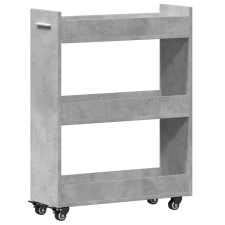 vidaXL betonszürke szerelt fa szekrény kerekekkel 60 x 22 x 79 cm (840418) bútor