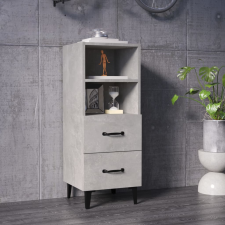 vidaXL betonszürke szerelt fa tálalószekrény 34,5 x 34 x 90 cm bútor