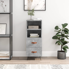 vidaXL betonszürke szerelt fa tálalószekrény 34,5 x 34 x 90 cm bútor