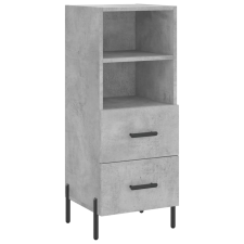 vidaXL betonszürke szerelt fa tálalószekrény 34,5 x 34 x 90 cm (828680) bútor