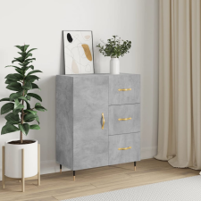 vidaXL betonszürke szerelt fa tálalószekrény 69,5 x 34 x 90 cm bútor