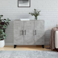 vidaXL betonszürke szerelt fa tálalószekrény 90 x 34 x 80 cm bútor