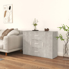 vidaXL betonszürke szerelt fa tálalószekrény 91x29,5x65 cm bútor