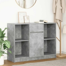vidaXL betonszürke szerelt fa tálalószekrény fiókos 101x35x76 cm bútor