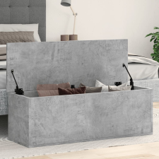vidaXL betonszürke szerelt fa tárolóláda 102 x 35 x 35 cm bútor