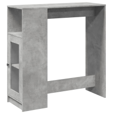 vidaXL betonszürke szerelt fa tárolórekeszes bárasztal 101x40x103,5 cm (854367) bútor