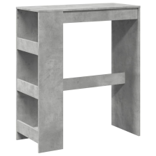vidaXL betonszürke szerelt fa tárolórekeszes bárasztal 90x40x103,5 cm (854376) bútor