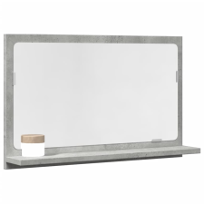 vidaXL betonszürke szerelt fa tükrös fürdőszobaszekrény 60x11x37 cm fürdőszoba bútor