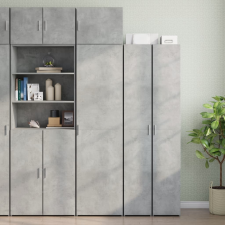 vidaXL betonszürke szerelt fa vékony tárolószekrény 50 x 42,5 x 225 cm bútor