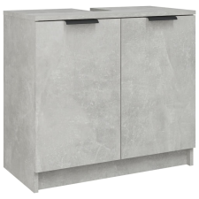 vidaXL betonszürke színű szerelt fa fürdőszobaszekrény 64,5x33,5x59 cm (811308) bútor