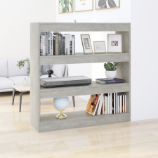 vidaXL betonszürke térelválasztó könyvszekrény 100 x 30 x 103 cm bútor