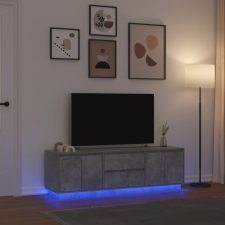 vidaXL betonszürke TV-szekrény LED lámpákkal 160,5x41x50 cm bútor