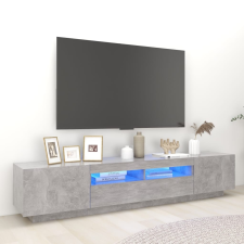 vidaXL betonszürke TV-szekrény LED-lámpákkal 200 x 35 x 40 cm bútor