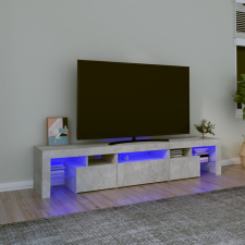 vidaXL betonszürke TV-szekrény LED lámpákkal 200x36,5x40 cm bútor