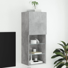 vidaXL betonszürke TV-szekrény LED lámpákkal 40,5 x 30 x 102 cm bútor
