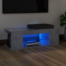 vidaXL betonszürke TV-szekrény LED lámpákkal 90 x 39 x 30 cm bútor