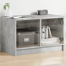 vidaXL betonszürke TV-szekrény üvegajtókkal 68x37x42 cm bútor