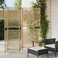 vidaXL bézs 6-paneles polyrattan térelválasztó bútor