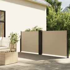 vidaXL Bézs behúzható oldalsó napellenző 140 x 1000 cm kerti bútor