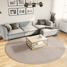 vidaXL Bézs hosszú szálú bozontos modern szőnyeg ø 240 cm lakástextília