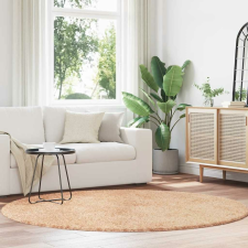 vidaXL bézs poliészter hosszú szálú bozontos szőnyeg 200x200 cm lakástextília