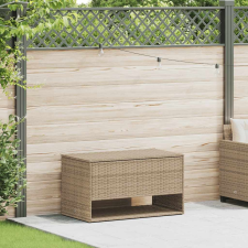 vidaXL bézs polyrattan kültéri párna doboz 100x55x55,5 cm kerti tárolás