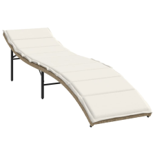 vidaXL bézs polyrattan napozóágy párnával 55x199x50 cm (368248) kerti bútor