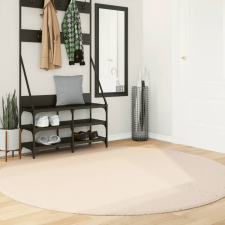 vidaXL bézs rövid szálú puha és mosható szőnyeg Ø 200 cm lakástextília