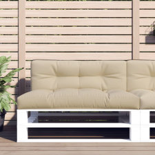 vidaXL bézs szövet raklappárna 120 x 40 x 12 cm lakástextília