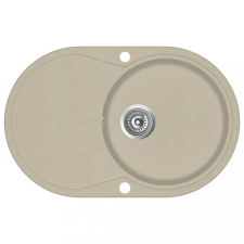 vidaXL bézsszínű, egymedencés ovális gránit mosogatótálca mosogatótálca
