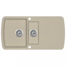 vidaXL Bézsszínű, kétmedencés gránit mosogatótálca mosogatótálca