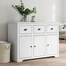 vidaXL BODO fehér tömör fenyőfa tálalószekrény 115x43x79,5 cm bútor