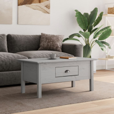 vidaXL BODO szürke tömör fenyőfa dohányzóasztal 100 x 55 x 45 cm bútor